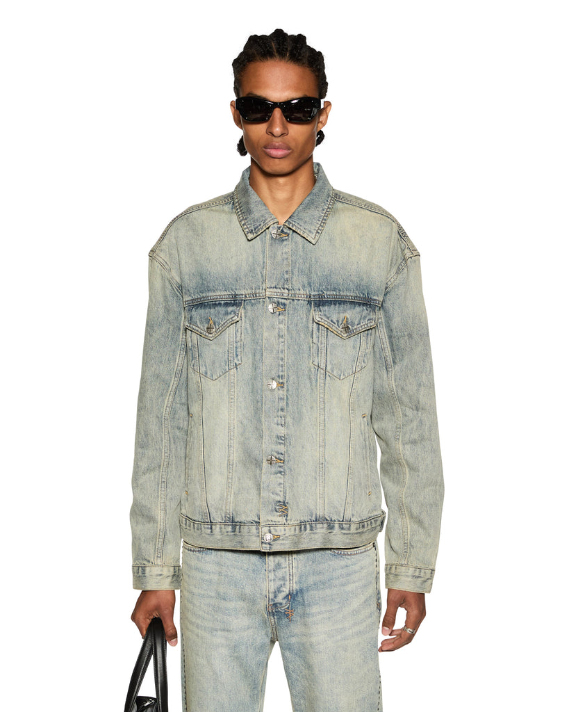 Oh G Oversized Trucker Jacket Stagelight Vintage Blue Ksubi ++