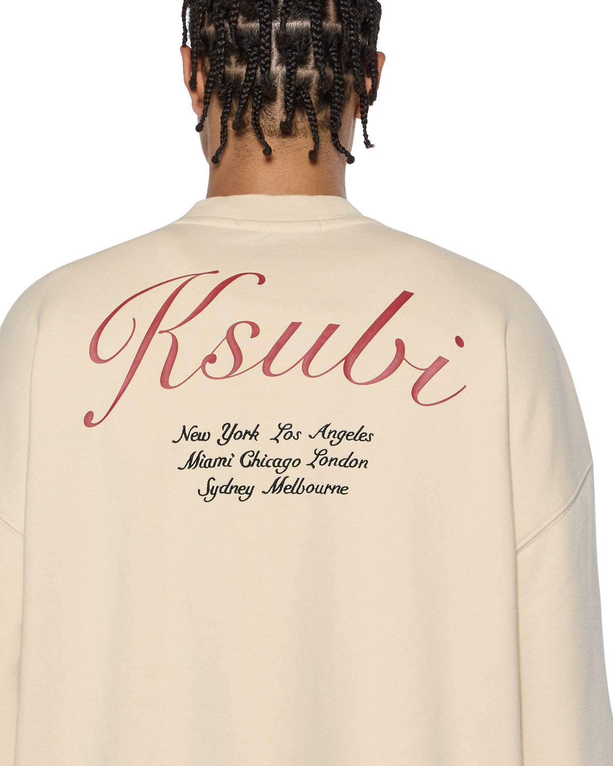Mens Playoff Ekcess Crew Neck Dusty Desert Oversized Fleece - Tan