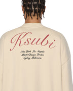 Mens Playoff Ekcess Crew Neck Dusty Desert Oversized Fleece - Tan