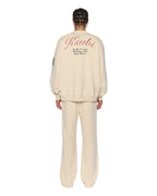 Mens Playoff Ekcess Crew Neck Dusty Desert Oversized Fleece - Tan