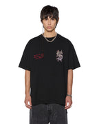 Mens Playoff Ekcess Ss Tee Jet Black Oversized Tees - Black