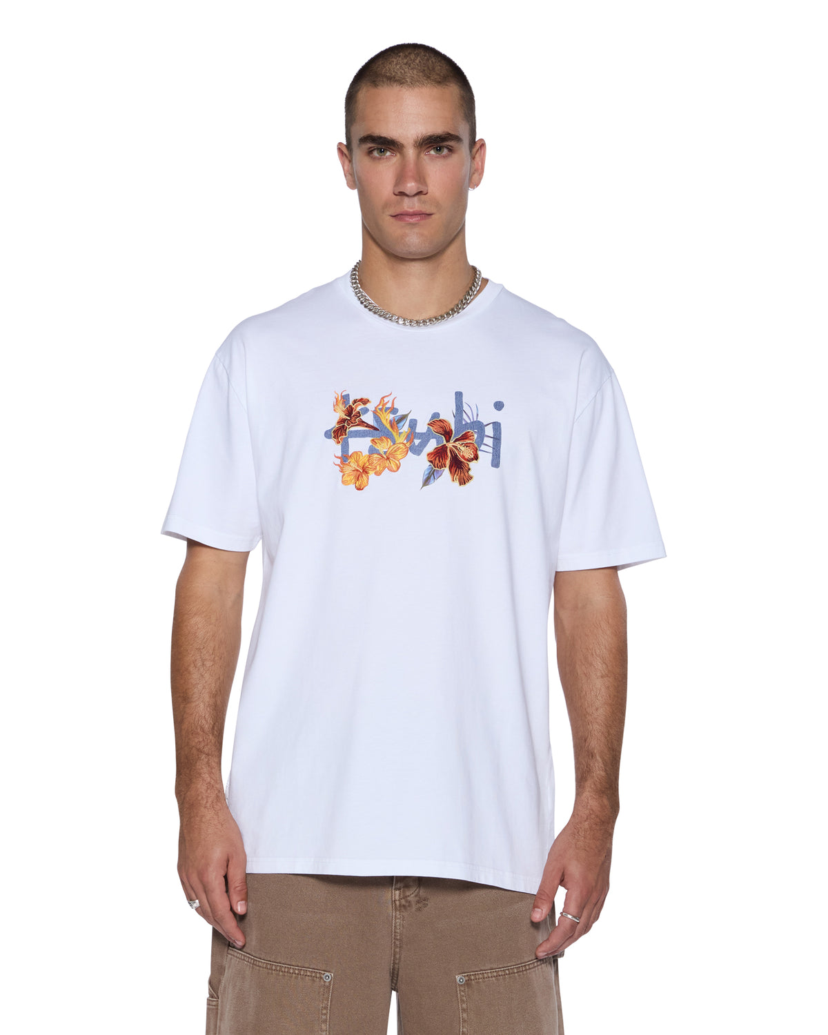 Mens Romeo Biggie Ss Tee Tru White Oversized Tees - White