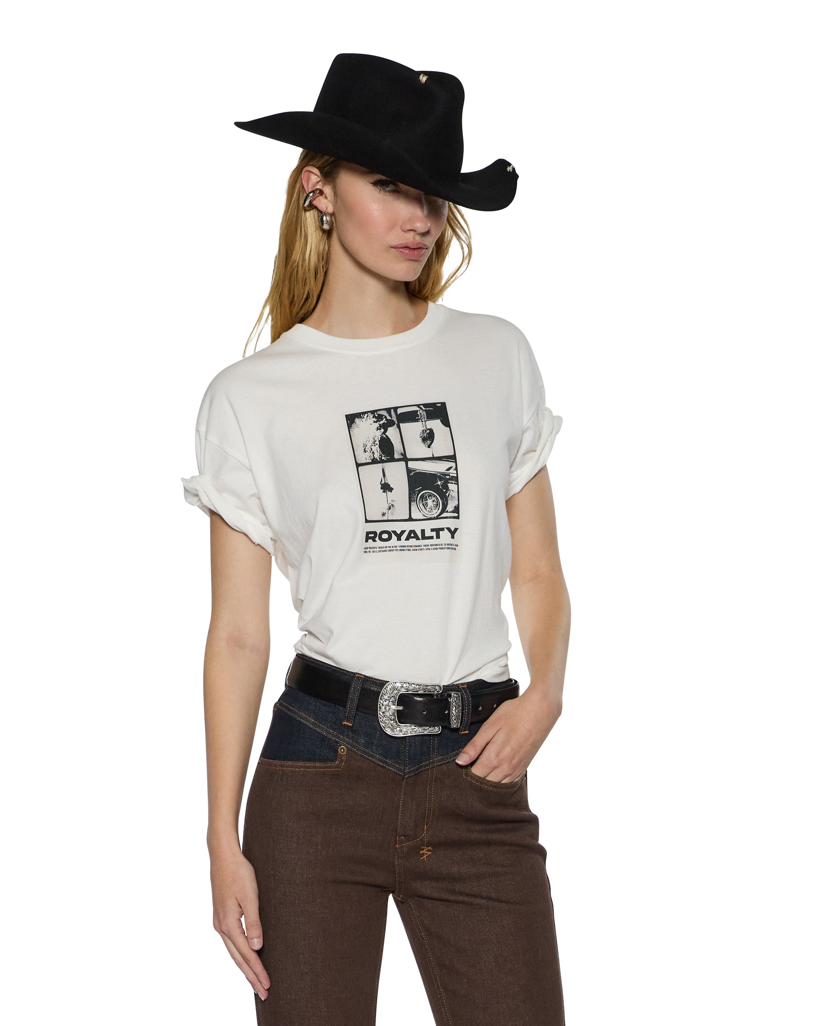 WOMENS  ROYALTY EVERYDAY SS TEE VINTAGE WHITE REGULAR TEES