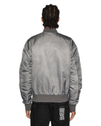 Mens Royalty Bomber Overdye Coal Regular Jackets - Grey
