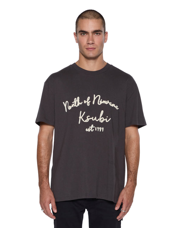 Mens Salud Biggie Ss Tee Faded Black Tees | Ksubi ++