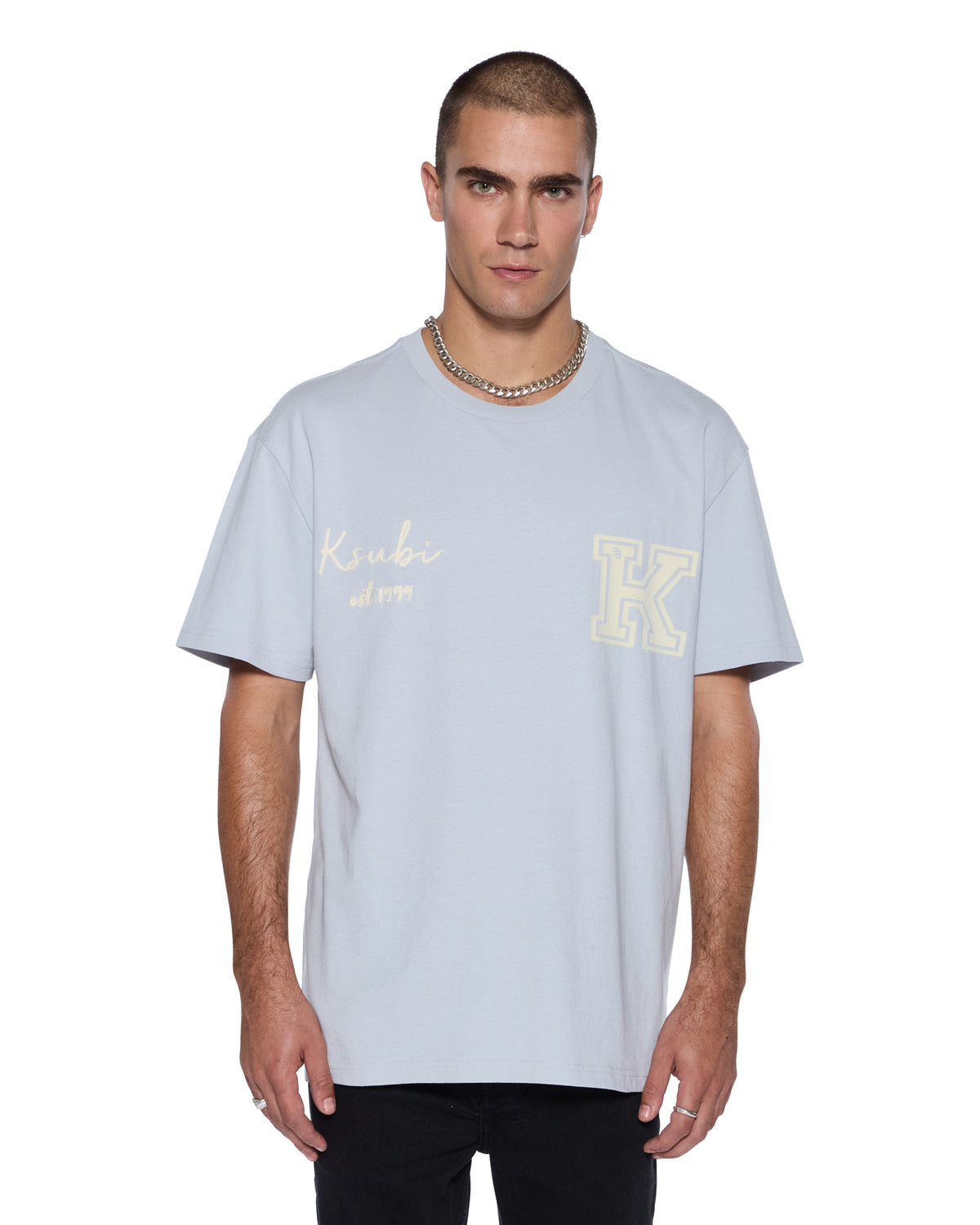 MENS SALUD BIGGIE SS TEE BLUE MIST TEES
