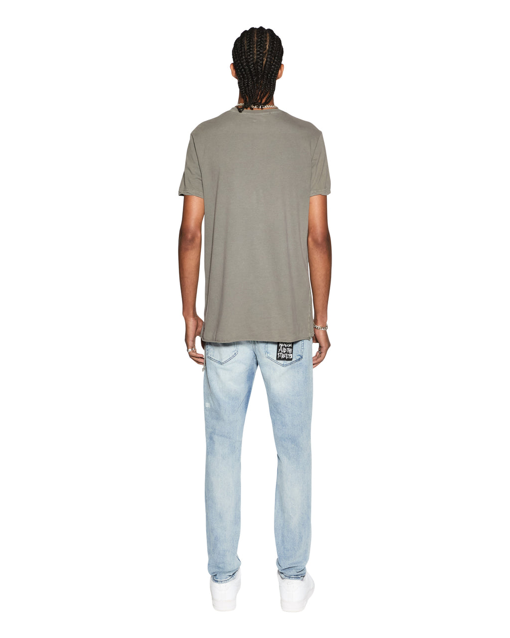 MENS SEEING LINES SS TEE VINTAGE GREY TEES