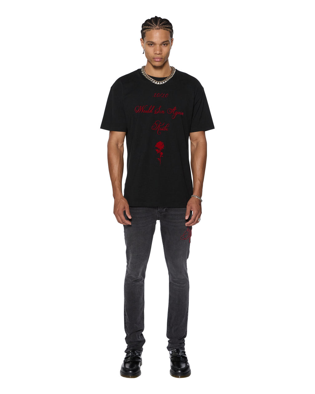 Mens Sin Again Biggie Ss Tee Jet Black Oversized Tees - Black
