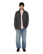 Mens Snakebite Shirt Check Charcoal Regular Shirts - Grey