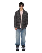 Mens Snakebite Shirt Check Charcoal Regular Shirts - Grey