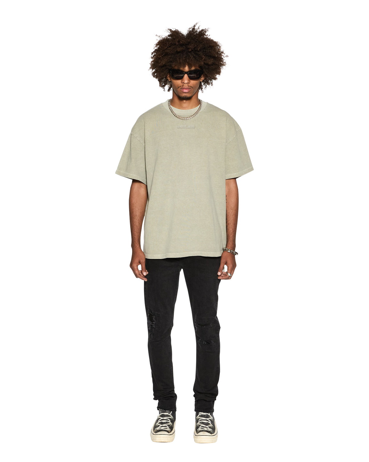 Mens Sott Ekcess Ss Tee Outback Oversized Tees - Khaki