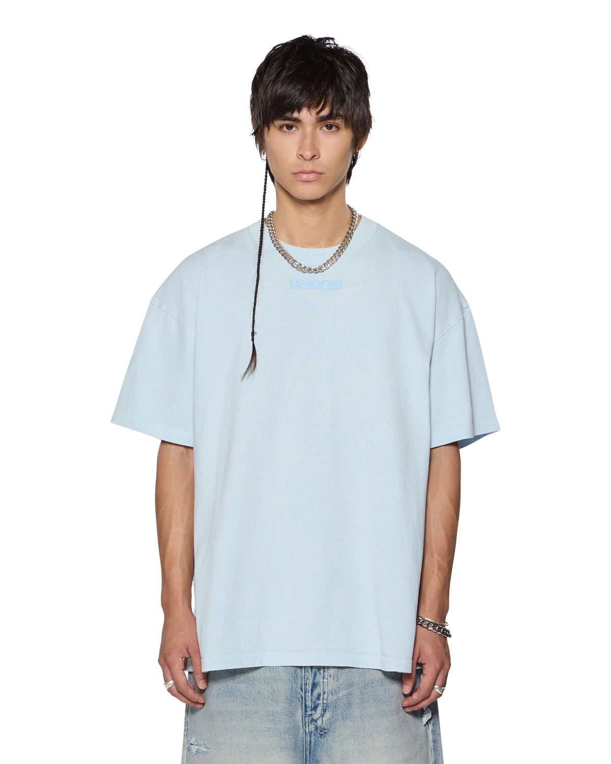 Mens Sott Ekcess Ss Tee Shallows Oversized Tees - Blue
