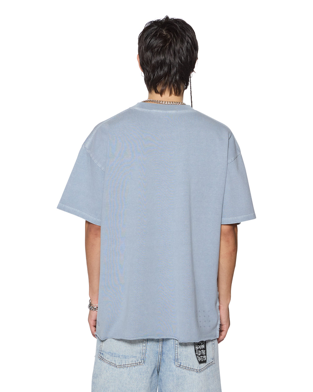 Mens Sott Ekcess Ss Tee Storm Oversized Tees - Blue