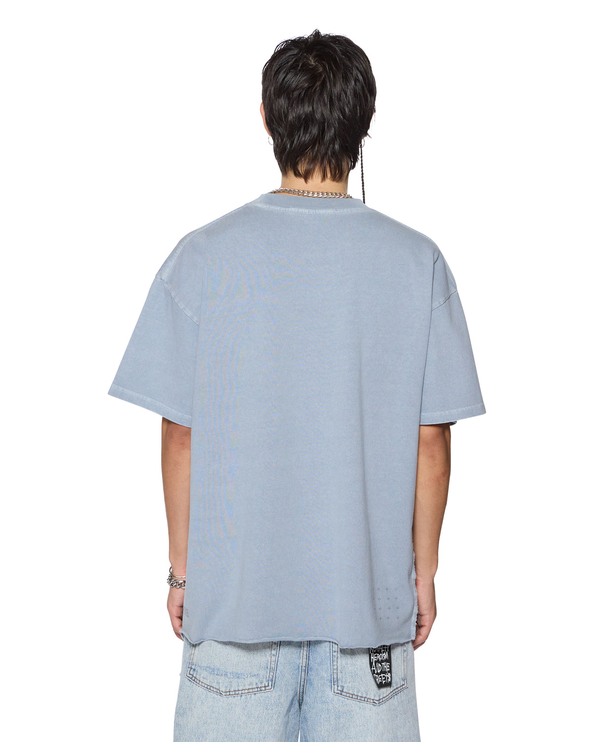 Mens Sott Ekcess Ss Tee Storm Oversized Tees - Blue