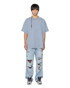 Mens Sott Ekcess Ss Tee Storm Oversized Tees - Blue