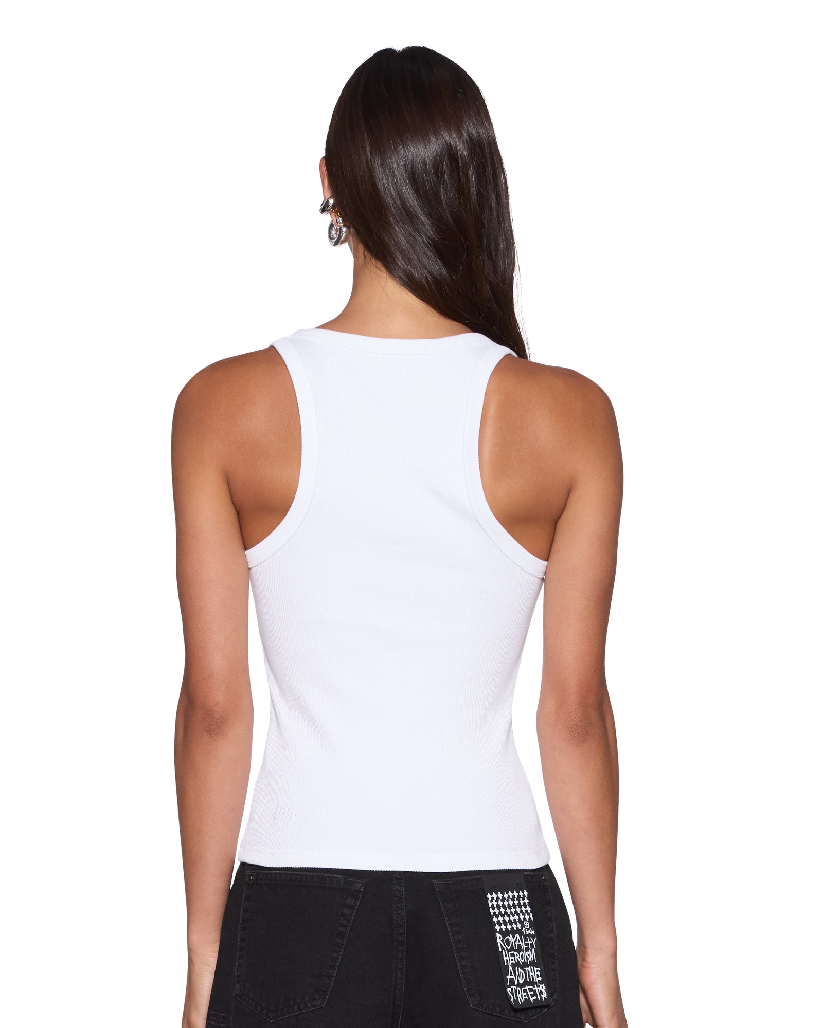 Womens Stacked Origin Tank White Fashion Tops | Ksubi ++