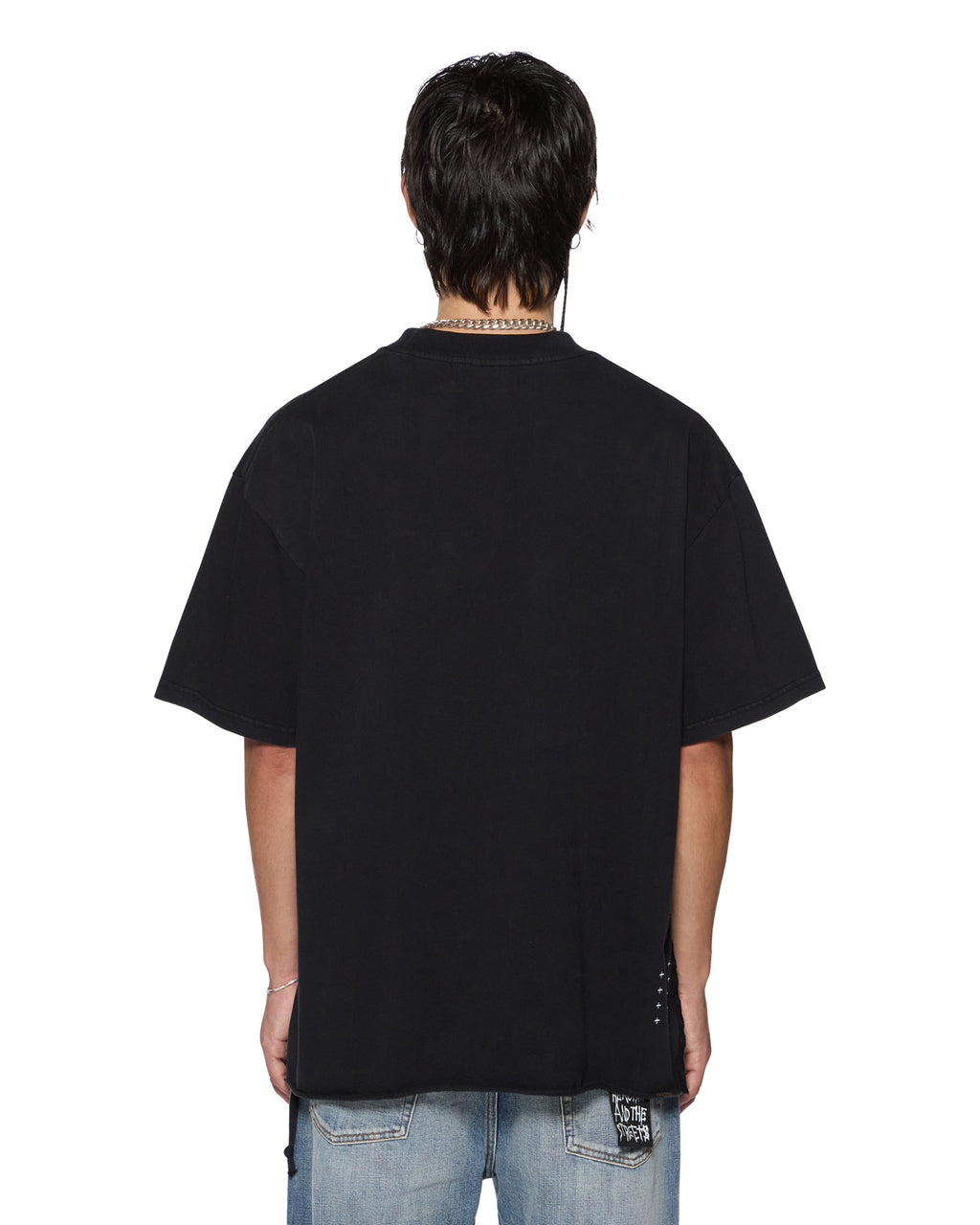 Mens Stamp Ekcess Pocket Ss Tee Black Oversized Tees - Black