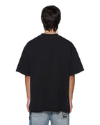 Mens Stamp Ekcess Pocket Ss Tee Black Oversized Tees - Black