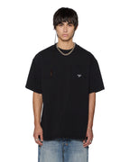 Mens Stamp Ekcess Pocket Ss Tee Black Oversized Tees - Black
