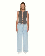 WOMENS SYNDICATE XTRA REWORK COAL FASHION TOPS