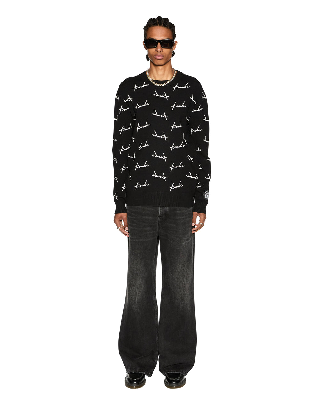 MENS BRONKO EMBLEM BLACK DENIM JEANS
