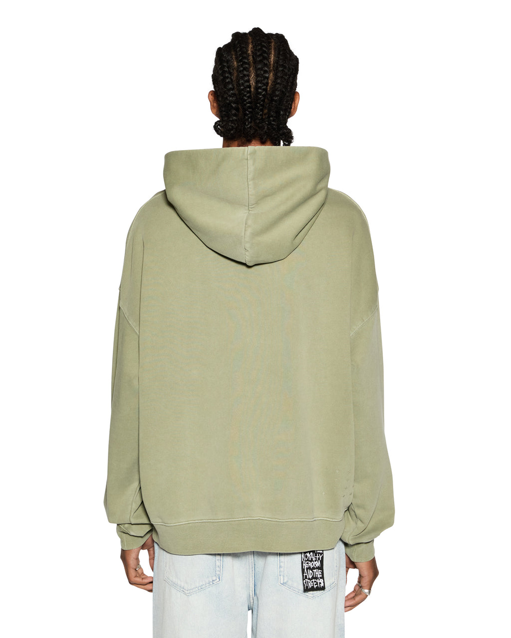 Mens Sott Ekcess Hoodie Moss Oversized Fleece - Green