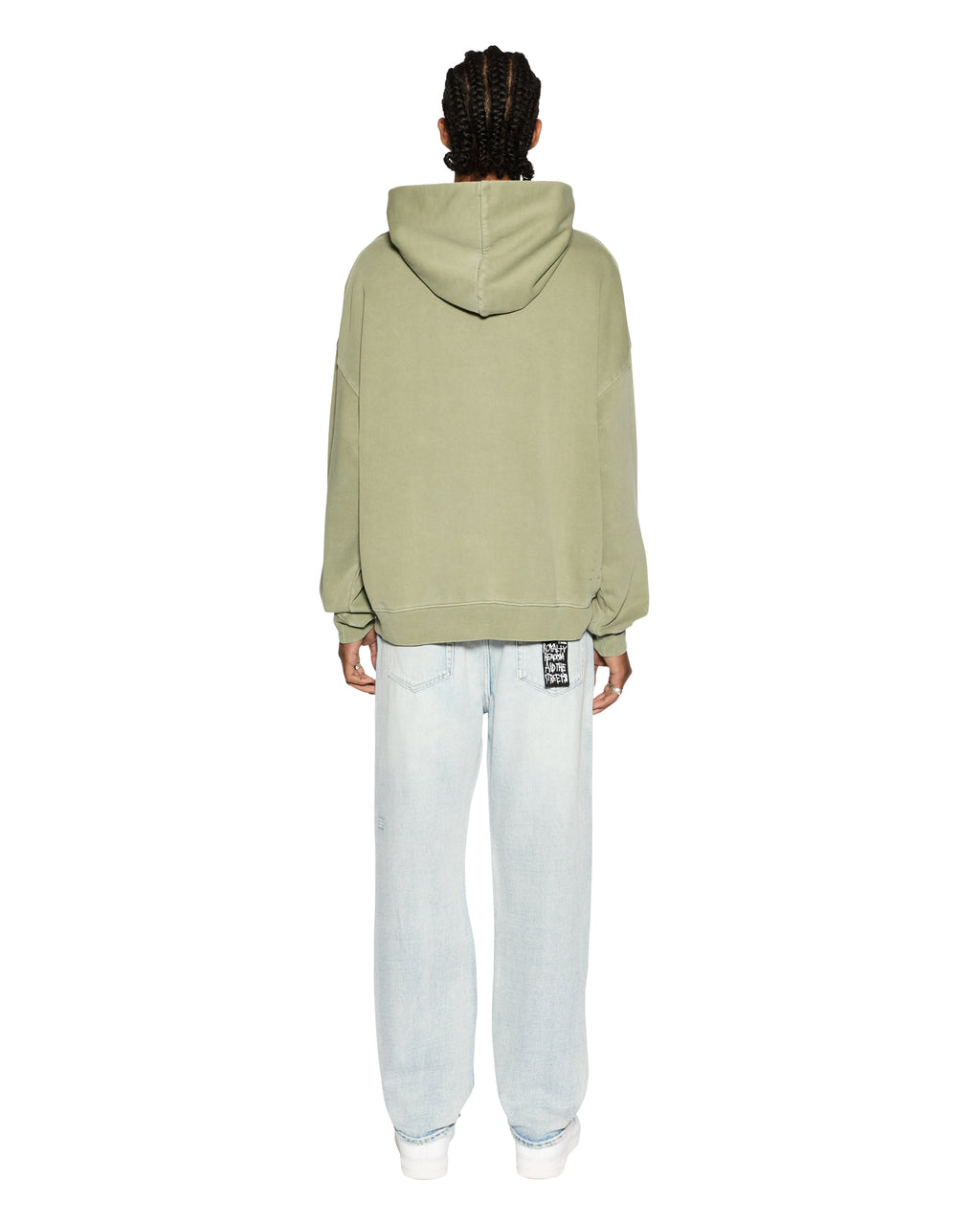 Mens Sott Ekcess Hoodie Moss Oversized Fleece - Green