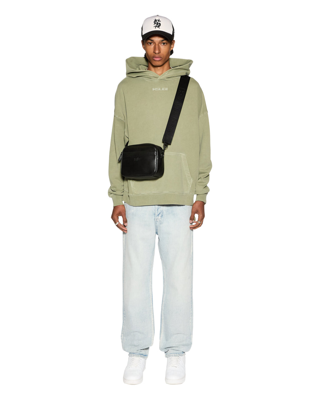 Mens Sott Ekcess Hoodie Moss Oversized Fleece - Green
