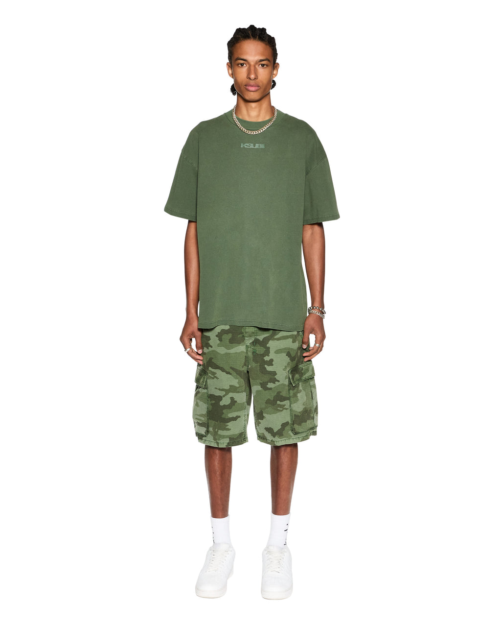 Mens Sott Ekcess Ss Tee Hash Oversized Tees - Khaki