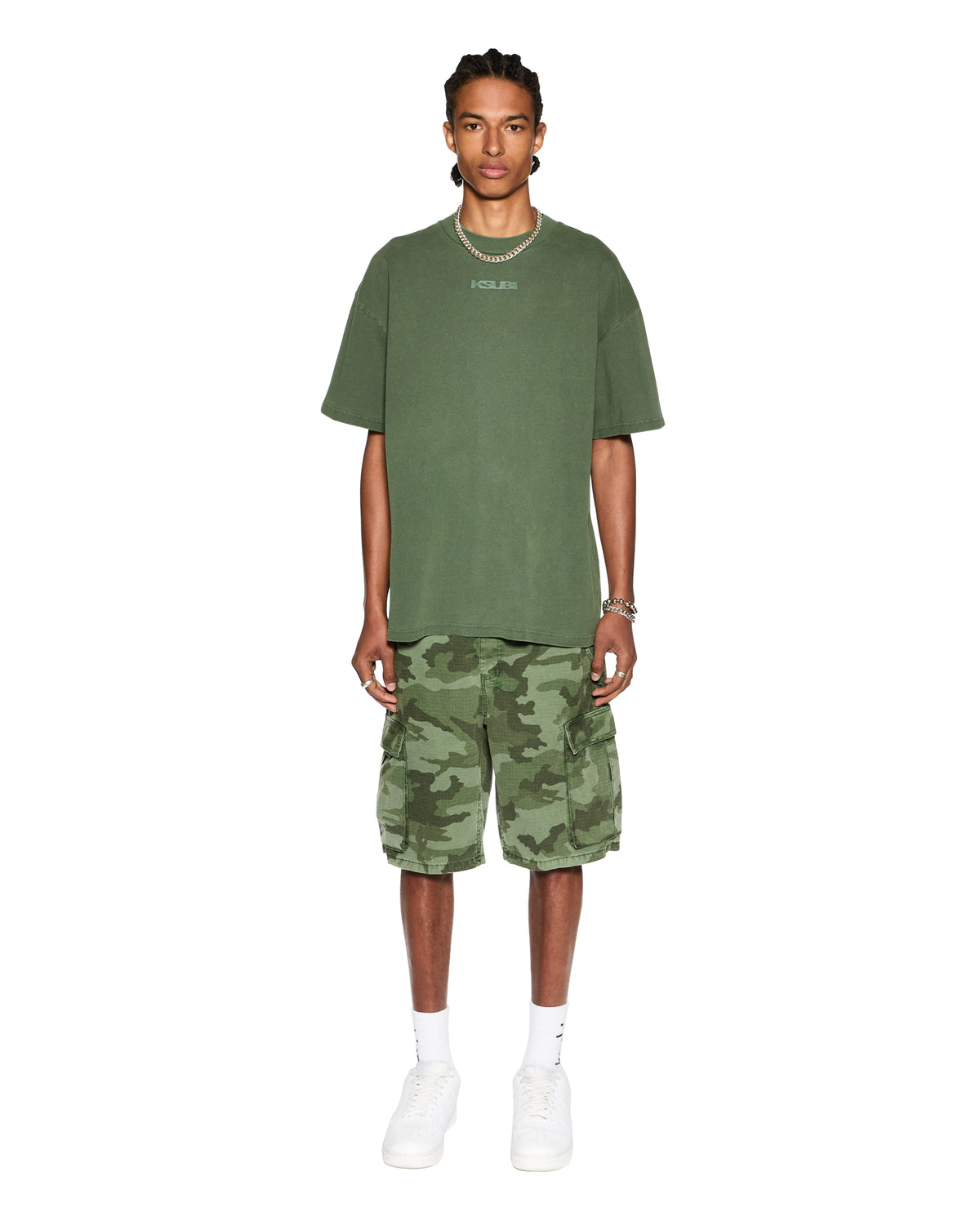 Mens Sott Ekcess Ss Tee Hash Oversized Tees - Khaki
