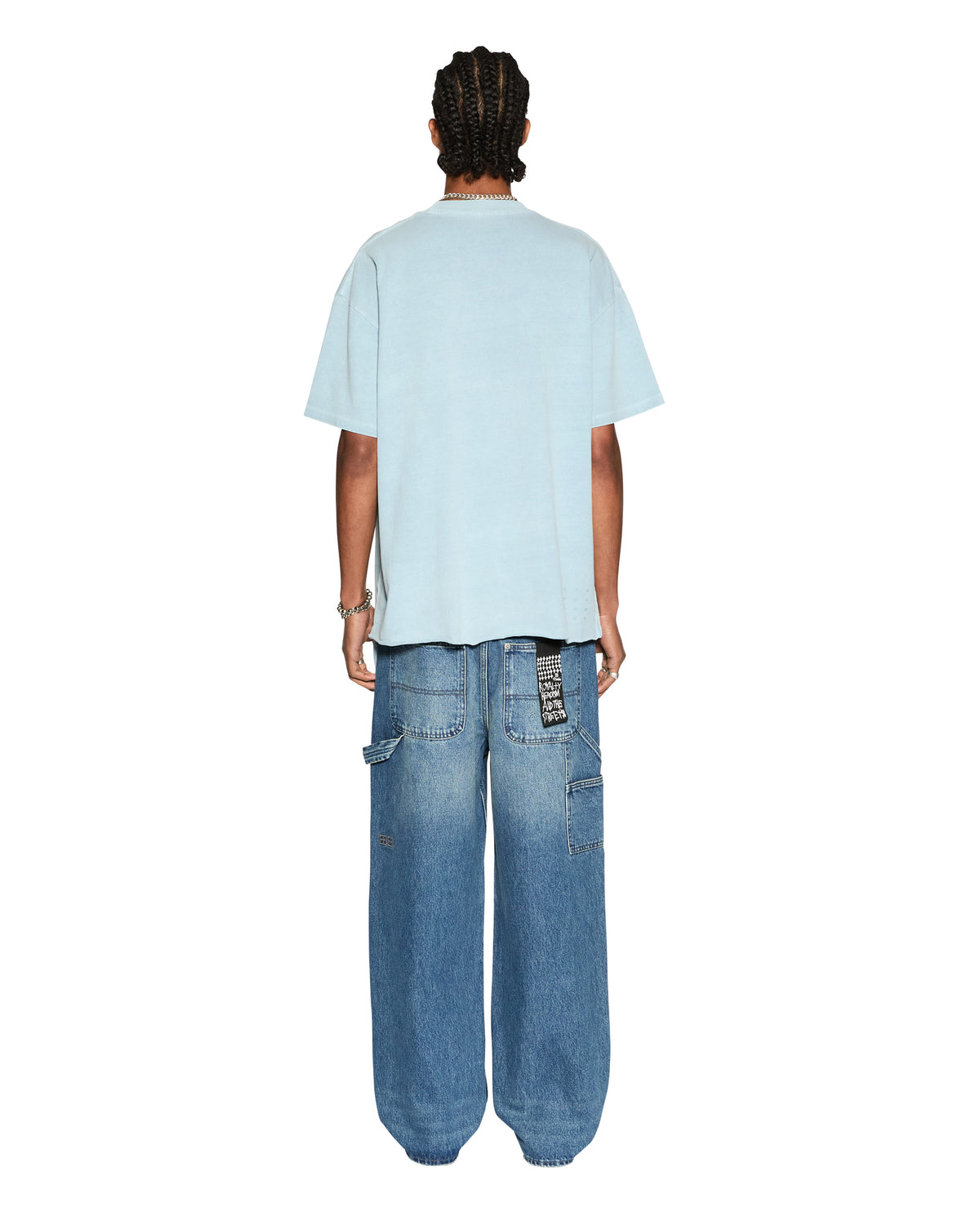 Mens Sott Ekcess Ss Tee Ice Blue Oversized Tees - Blue