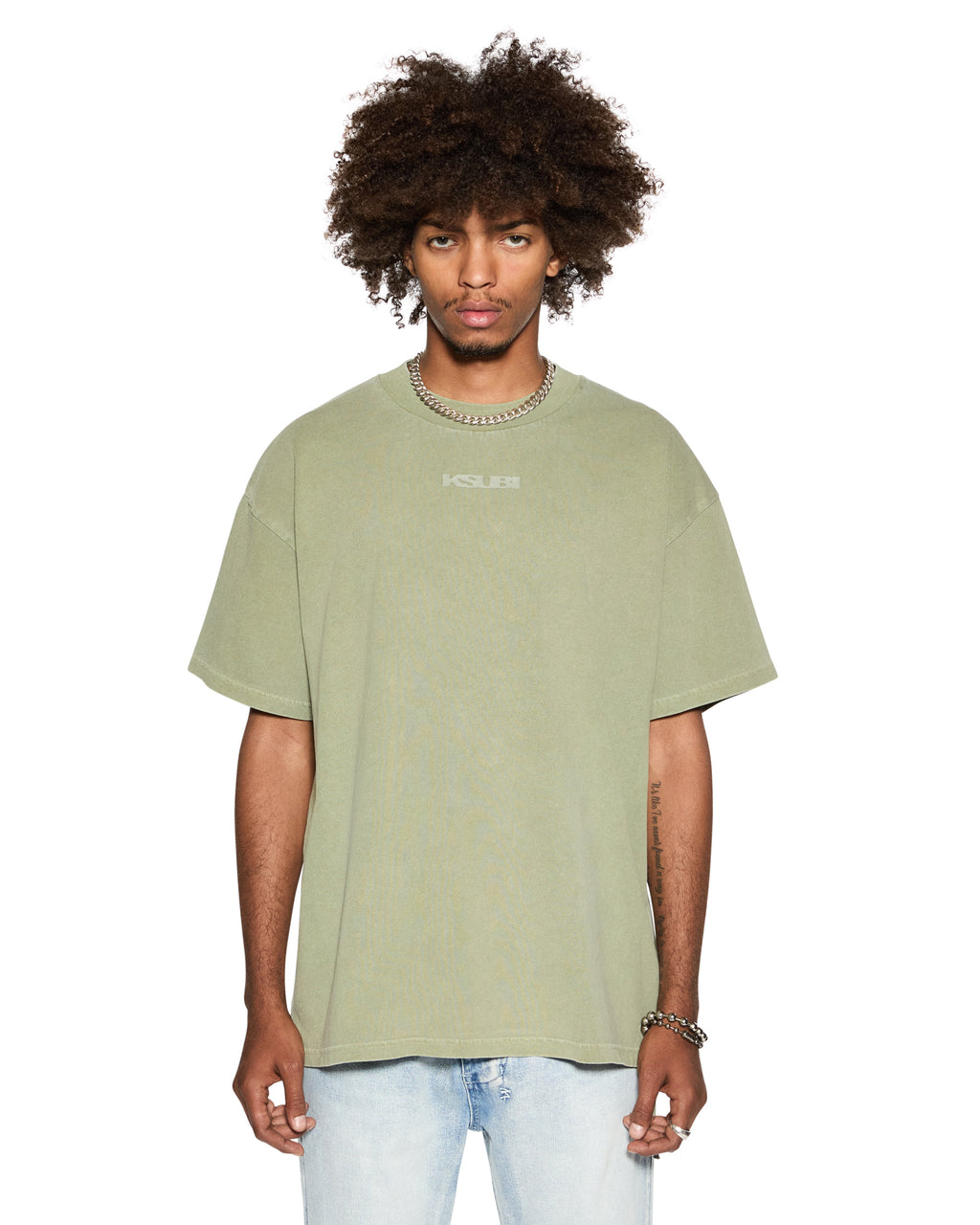 Mens Sott Ekcess Ss Tee Moss Oversized Tees - Green