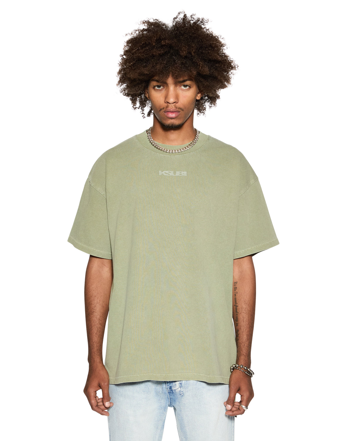 Mens Sott Ekcess Ss Tee Moss Oversized Tees - Green