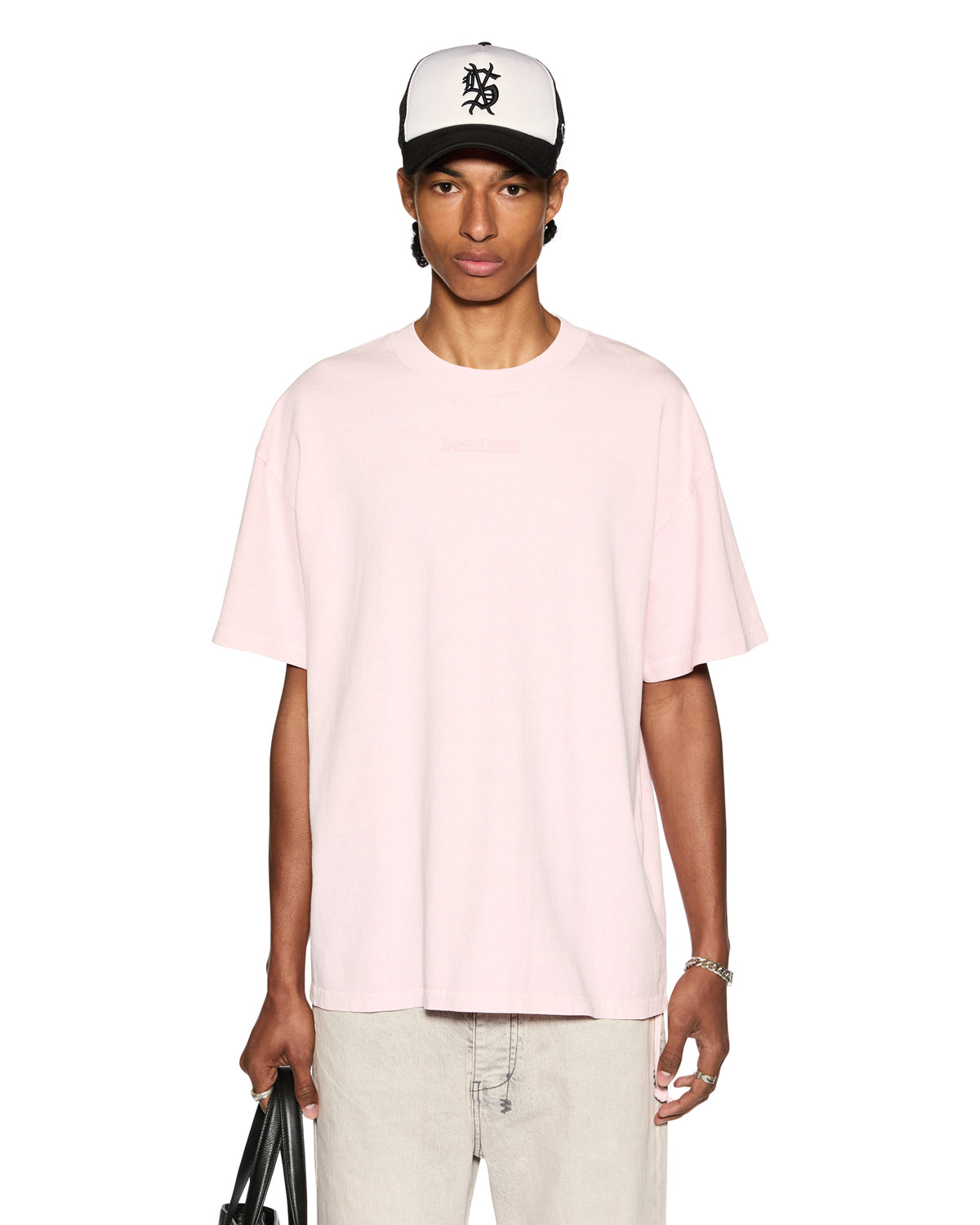 Mens Sott Ekcess Ss Tee Quartz Oversized Tees - Pink