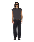 MENS TRUCKSTOP EKCESS CUTOFF FADED BLACK TEES
