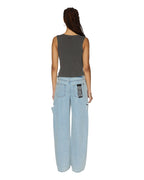 Womens Twisted Tank Charcoal Regular Fashion Tops - Grey