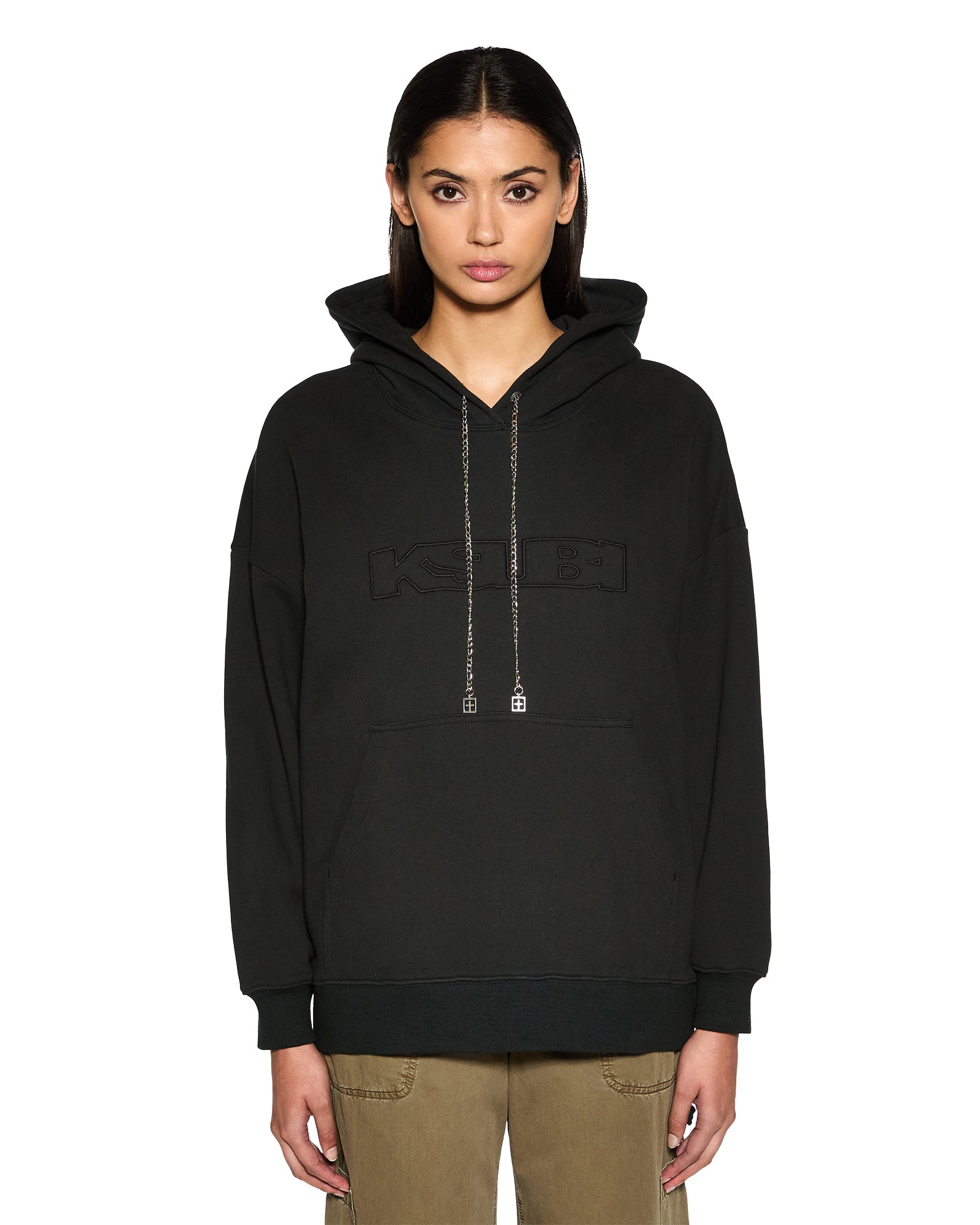 Unchained Oh G Oversized Hoodie Black Ksubi