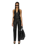 Womens Playback Slicker Straight Denim Jeans - Black