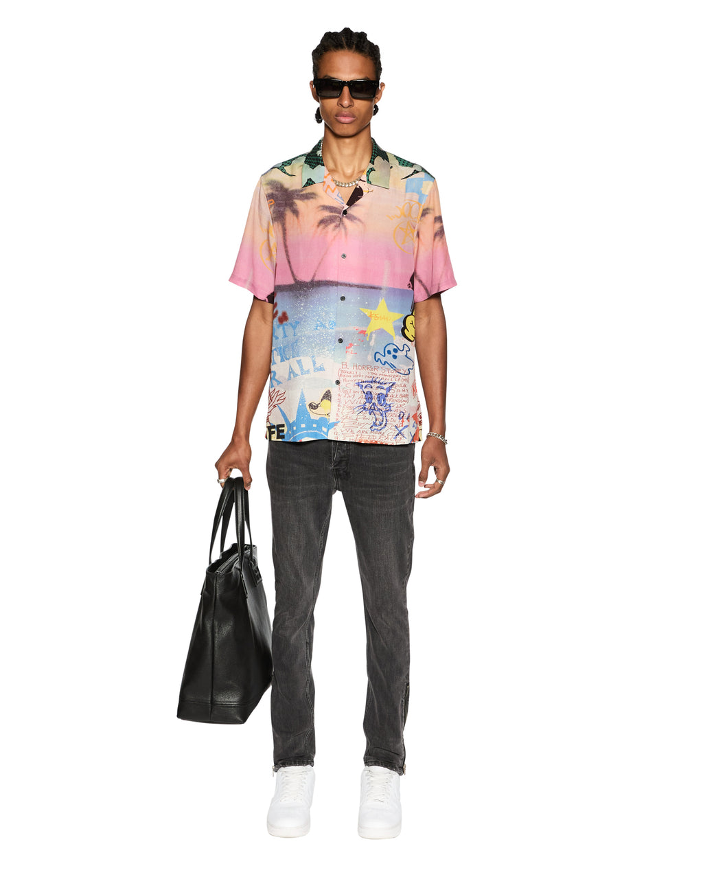 Mens Vandals Resort Ss Shirt Multi Regular Shirts - Multi Colour
