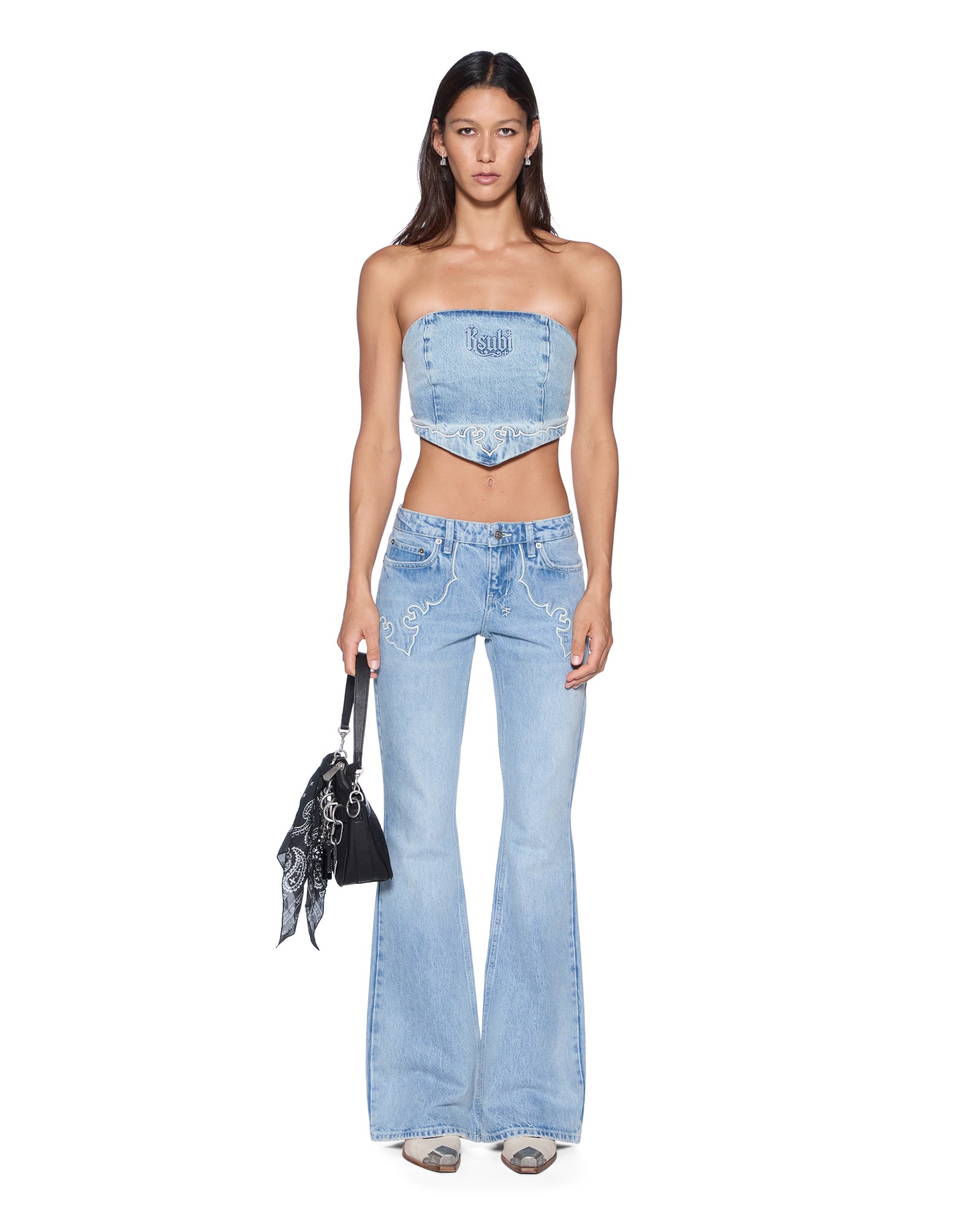 Womens Soho Lo Jean Krystal Western Slim Denim Jeans | Ksubi ++
