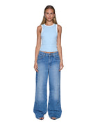 WOMENS SYNDICATE XTRA BABY BLUE/WHITE TEES