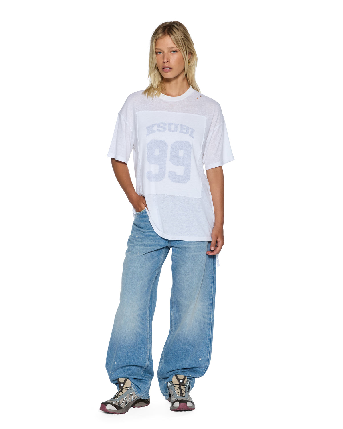 WOMENS 99 OH G TEE SLUB WHITE TEES