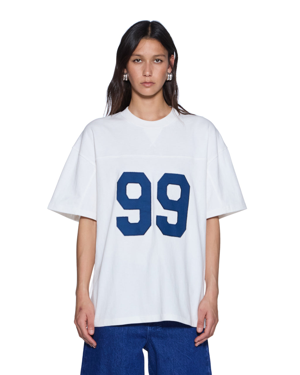 WOMENS 99 JERSEY BOYFRIEND SS TEE VINTAGE WHITE TEES