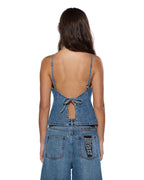 Womens Apron Top Relik Slim Fashion Tops - Denim