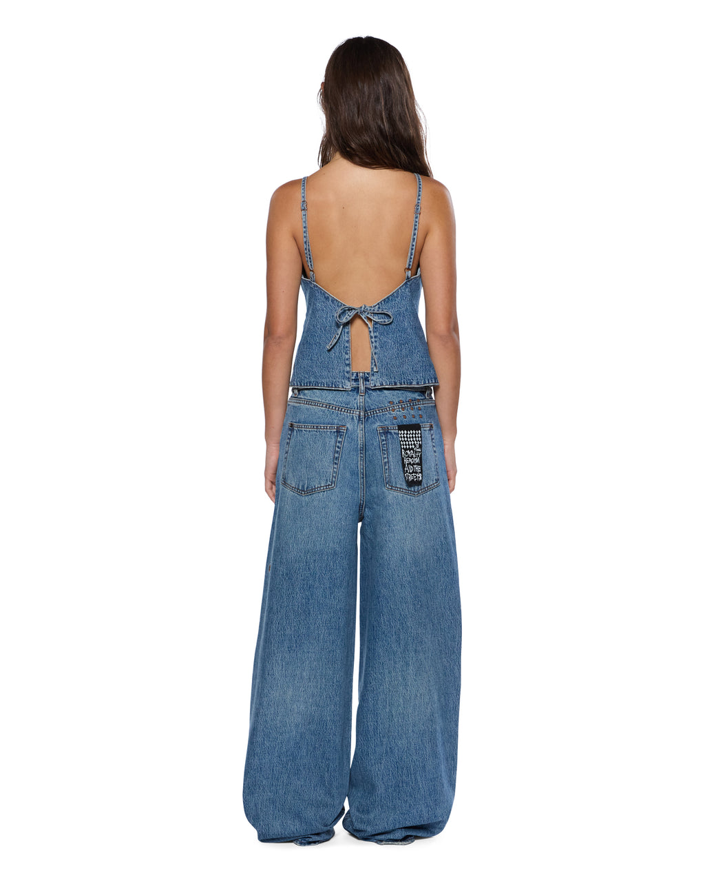 Womens Apron Top Relik Slim Fashion Tops - Denim