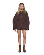 WOMENS ASTRA LS CARGO SHIRT CHOCOLATE SHIRTS