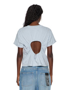 WOMENS ART TRIP SHRUNKEN CUT OUT TEE ICE MIST TEES