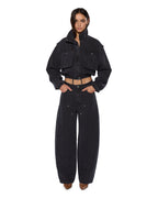 Womens Cropped Anorak Black Cropped Jackets - Black