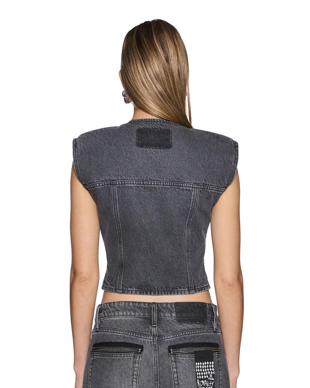 Womens Fate Top Glitch Grey Regular Fashion Tops - Grey