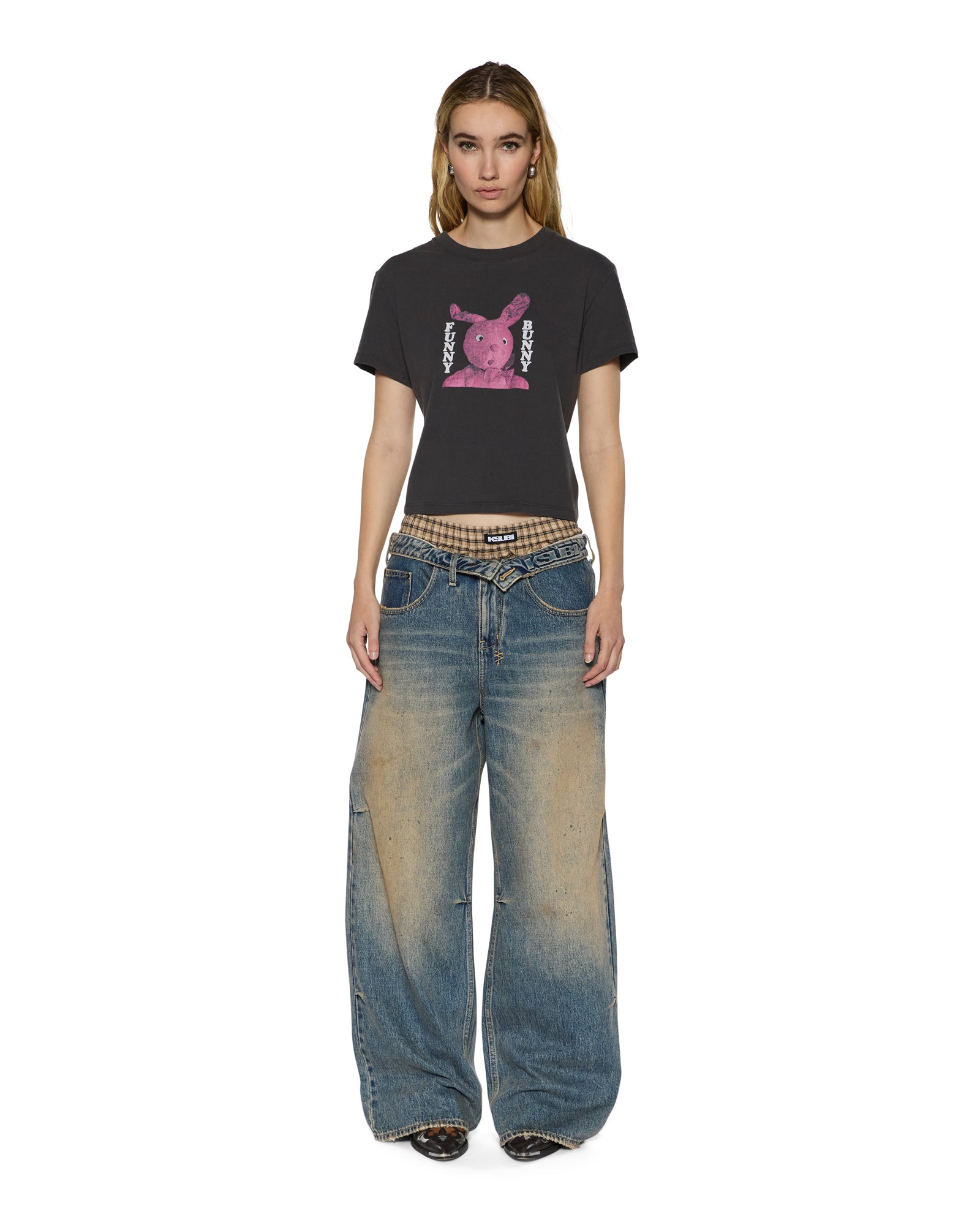 WOMENS KSUPER DUNE BAGGY DENIM JEANS
